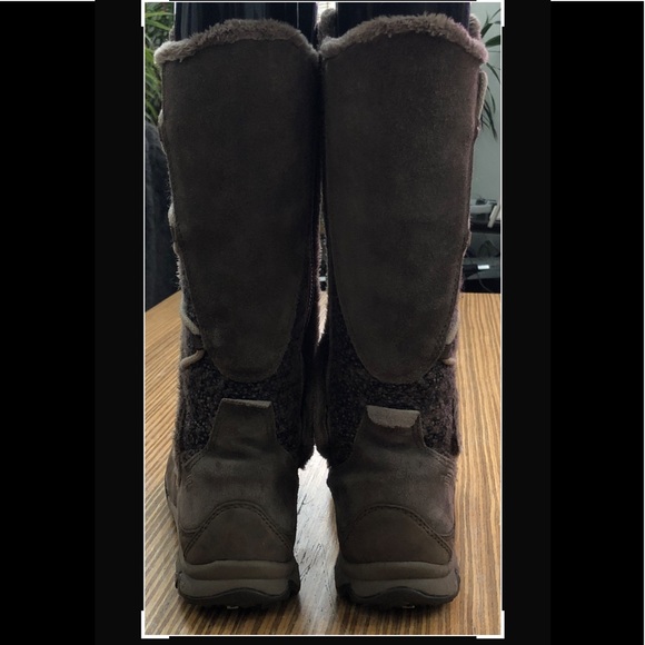 Salomon Emmy Waterproof Insulated Brown Suede Boots Winter Snow - Picture 4 of 9